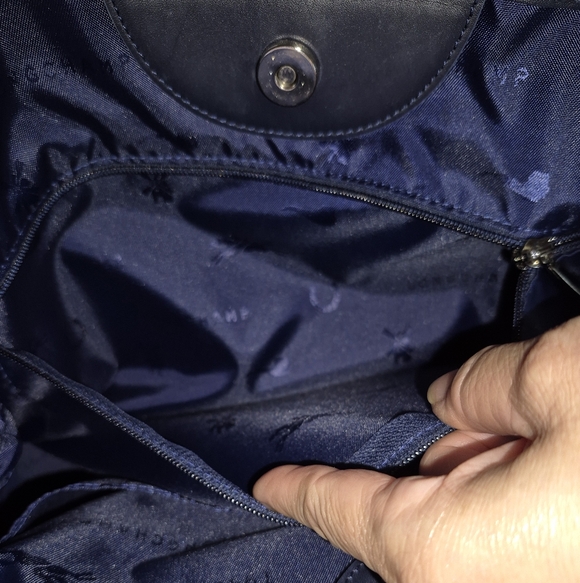 Longchamp Large Rosea 1948 Canvas Leather Tote Bag - Picture 6 of 16